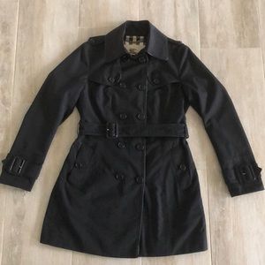 Burberry black trench coat women US10/IT44